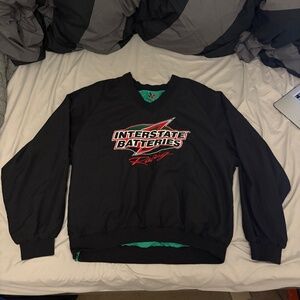 LARGE BLACK/RED/GREEN CUSTOM REVERS-ABLE 'RACING' PULLOVER